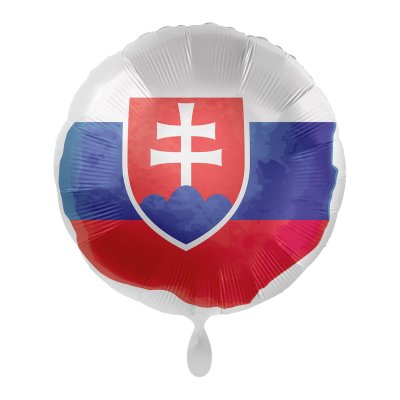 Kruh slovenská vlajka SK 43 cm - fóliový balónek