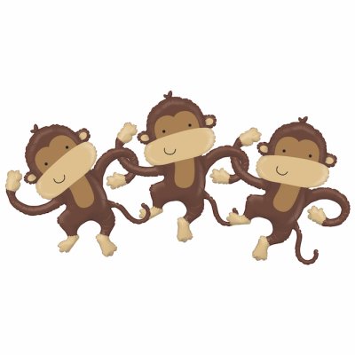 Opice LINK 33"/84cm fóliový balónek nafukovací - 35147P-Monkey-Buddy-linkedSM.jpg