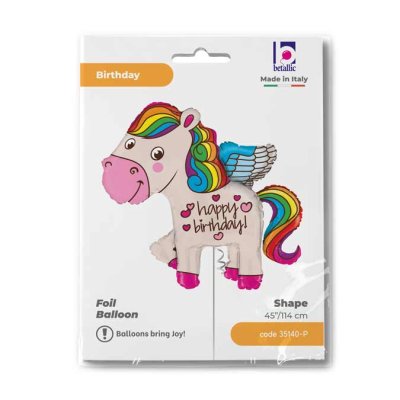 Poník HB duhový 36"/91cm fóliový balónek nafukovací - 35140-P-Packaged.jpg