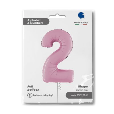 ČÍSLICE pastel Růžová 2 (66cm,26") fóliový balónek nafukovací - 26072PP-P-Packaged-1.jpg