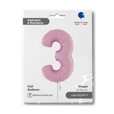 ČÍSLICE pastel Růžová 3 (66cm,26") fóliový balónek nafukovací - 26073PP-P-Packaged-1.jpg