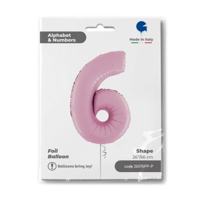 ČÍSLICE pastel Růžová 6 (66cm,26") fóliový balónek nafukovací - 26076PP-P-Packaged-1.jpg