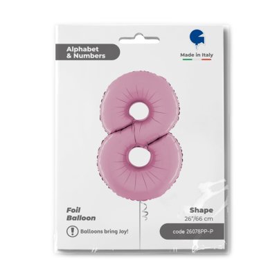 ČÍSLICE pastel Růžová 8 (66cm,26") fóliový balónek nafukovací - 26078PP-P-Packaged-1.jpg