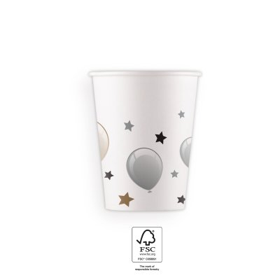 Kelímky papírové EKO "Balónky a hvězdy" 200ml, 8ks - 093912_1.jpg