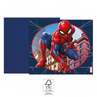 Pozvánky a obálky EKO - Spiderman (Crime Fighter) 6ks - 093951_1.jpg