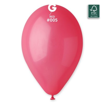 Balónek 33cm/13" #005 malinový červený ZIP BAGS (50ks/bal) - 100-fsc-certified-nrl-balloons-red.jpg