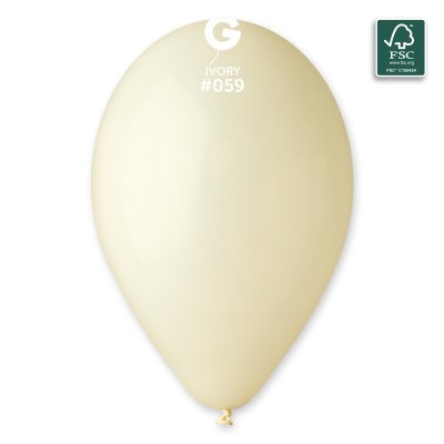 Balónek 33cm/13" #059 slonová kost ZIP BAGS (50ks/bal) - 100-fsc-certified-nrl-balloons-ivory.jpg