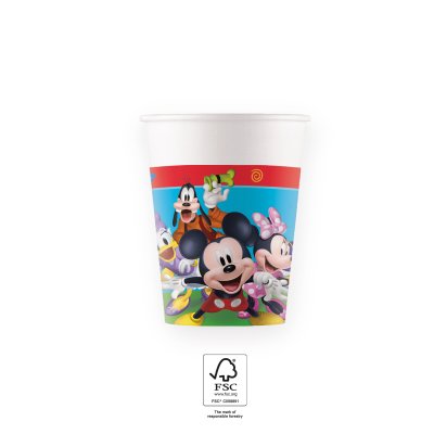 Kelímky papírové EKO "Mickey Mouse (Rock the House)" 200ml, 8ks - 93823.jpg