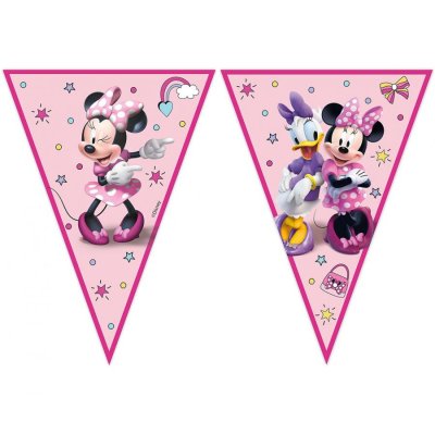 EKO Vlaječková girlanda - Minnie Mouse (Junior) (9 vlajek)
