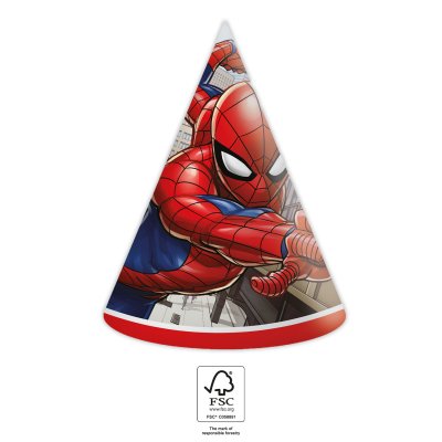 Čepičky papírové EKO "Spiderman (Crime Fighter)", 6ks - 93952.jpg